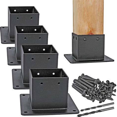 4x4 post base lowes - Deckorators 2.5-in x 2.5-in x 3-1/4-ft Matte Black Aluminum Deck Post. For seamless railing, pair the aluminum post kit with the matching aluminum top and bottom rail. The durable aluminum post kit has been powder-coated for five times the outdoor exposure protection and twice the humidity protection.